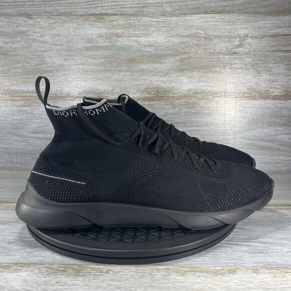 DIOR BLACK KNIT FABRIC HOMME HIGH TOP SOCK SNEAKERS SIZE 44 - Picture 3 of 11